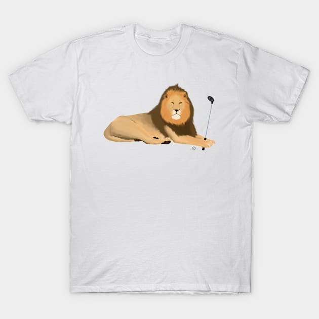 Golf Lion T-Shirt by College Mascot Designs